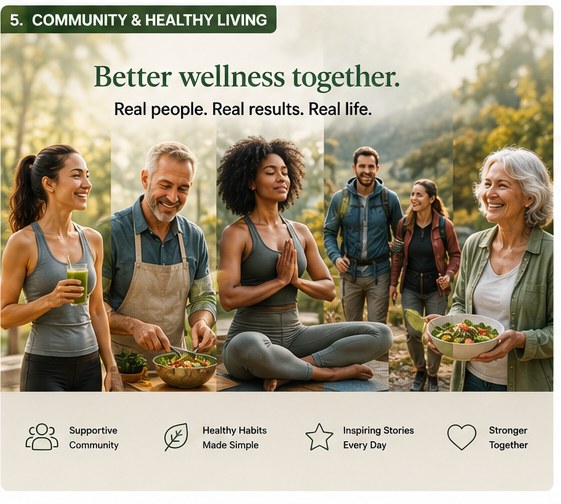People of different ages enjoying healthy everyday activities